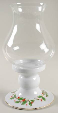 Noel (Brown Lettering Backstamp) Hurricane Lamp & Globe