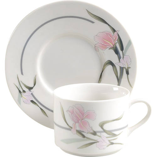 Rhine Flat Cup & Saucer Set
