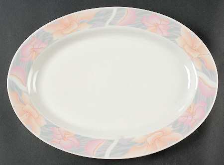 Sara 14" Oval Serving Platter by China Pearl