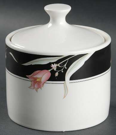 Serena (White Background) Sugar Bowl & Lid