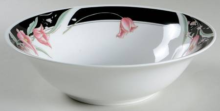 Serena (White Background) 9" Round Vegetable Bowl