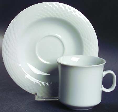 Solitaire Flat Cup & Saucer Set by China Pearl