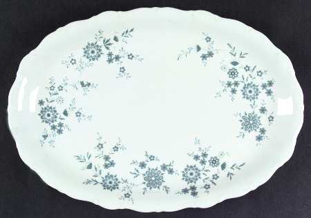 Bavarian Blue 12" Oval Serving Platter