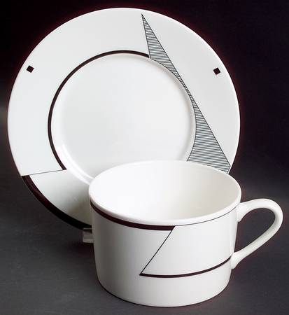 Angles Breakfast Cup & Saucer Set
