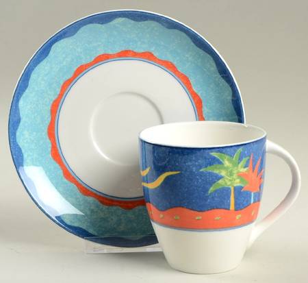 Barbados Flat Cup & Saucer Set by Christopher Stuart