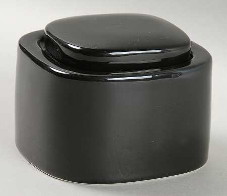 Black Coffee  Sugar Bowl & Lid