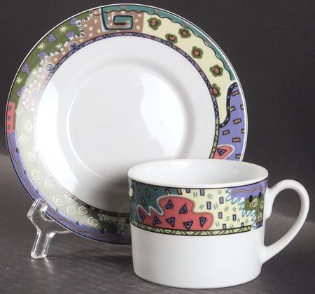 Boundaries Flat Cup & Saucer Set