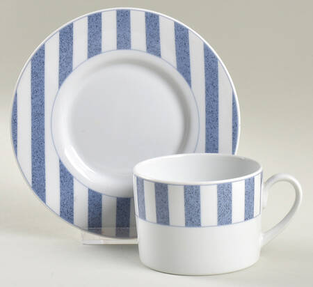 Capri Blue Flat Cup & Saucer Set