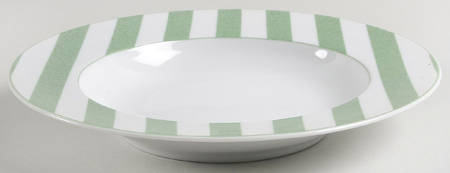 Capri Green Large Rim Soup Bowl