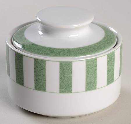 Capri Green Sugar Bowl & Lid