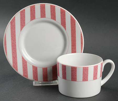 Capri Rose Flat Cup & Saucer Set