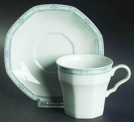 Classic Shell Flat Cup & Saucer Set by Christopher Stuart
