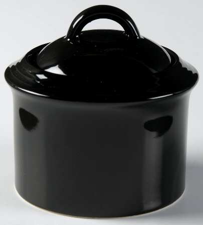 Concentrics Black Sugar Bowl & Lid