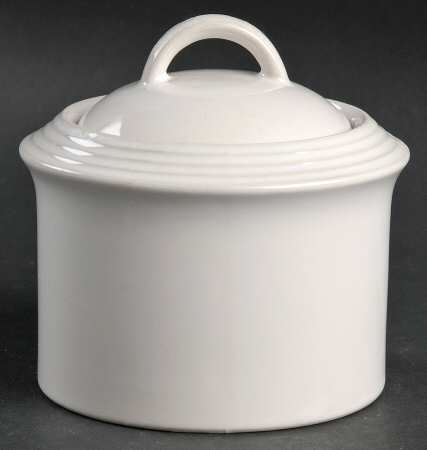 Concentrics White Sugar Bowl & Lid