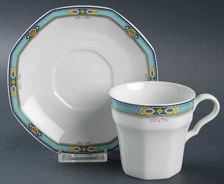 Cortez Flat Cup & Saucer Set