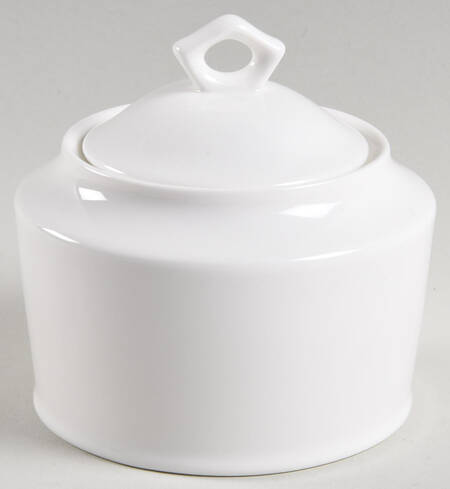 Cosmopolitan White Sugar Bowl & Lid