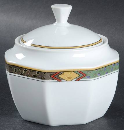 Dhurrie Sugar Bowl & Lid