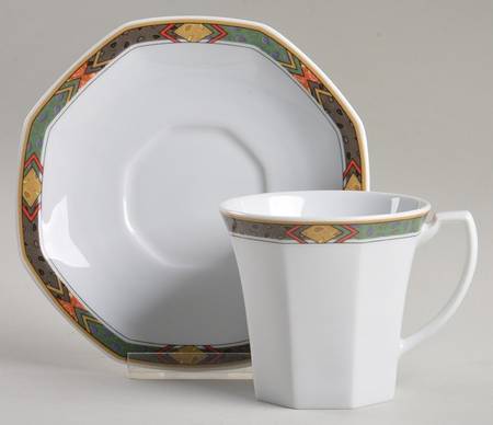 Dhurrie Flat Cup & Saucer Set