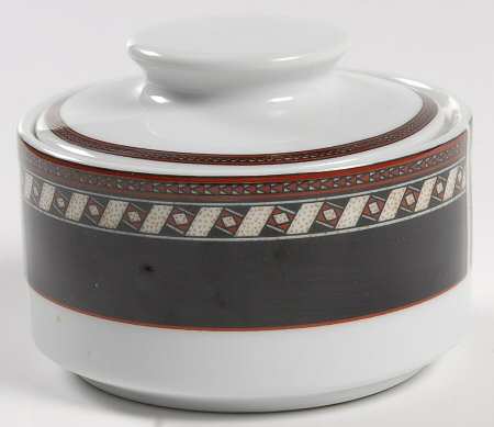 Ebony Court Sugar Bowl & Lid