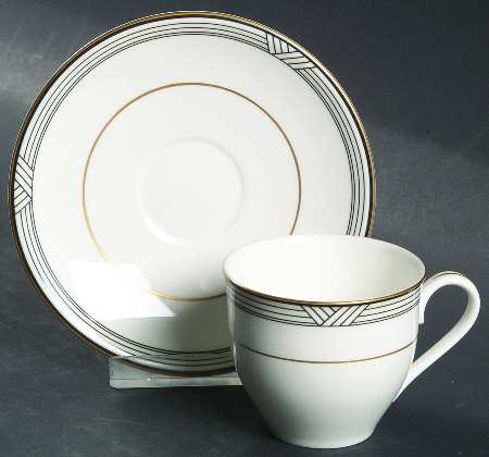 Empire House Flat Demitasse Cup & Saucer Set