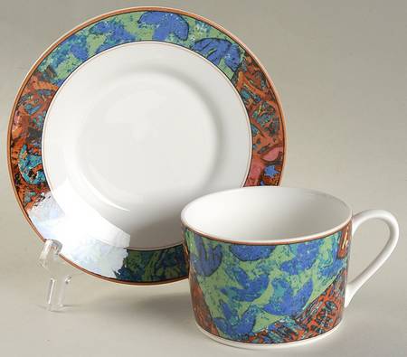 Evening Shade Flat Cup & Saucer Set