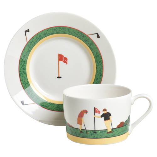Fairway Flat Cup & Saucer Set
