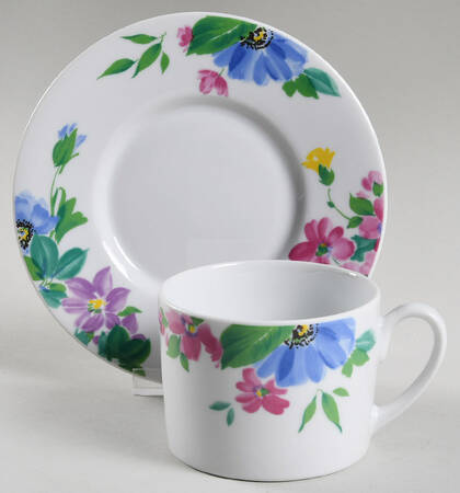 Floral Gallery Flat Cup & Saucer Set by Christopher Stuart