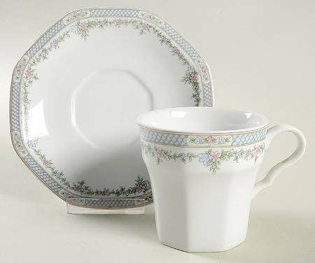 Floral Revue Flat Cup & Saucer Set