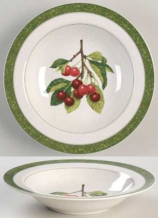 Fruit Delight Cherry Rim Soup Bowl