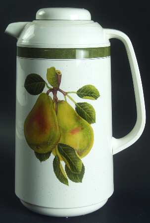 Fruit Delight Pear Plastic Thermos/Carafe & Lid