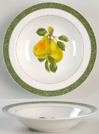 Fruit Delight Pear Rim Soup Bowl