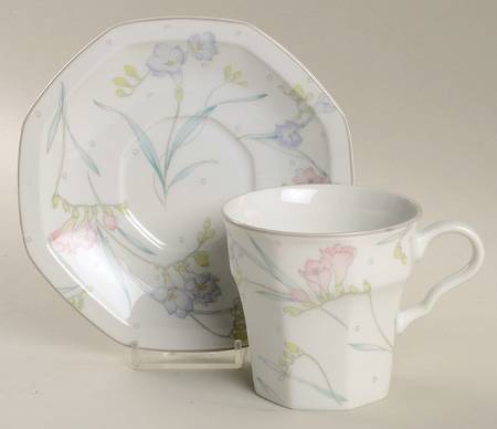 Fresh As Spring Flat Cup & Saucer Set