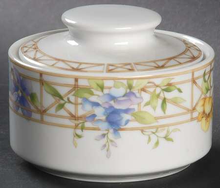 French Trellis Sugar Bowl & Lid