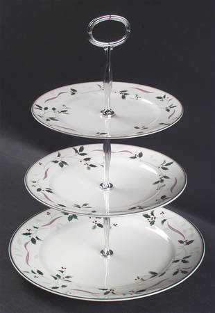 Holiday Splendor 13 7/8"-14 1/4" 3-Tiered Serving Tray(DP,SP,BB) HC