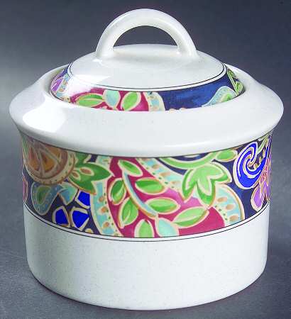 Paisley Mural Sugar Bowl & Lid