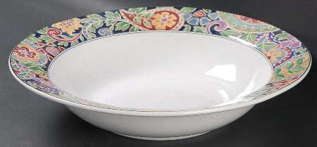 Paisley Mural 9" Round Vegetable Bowl