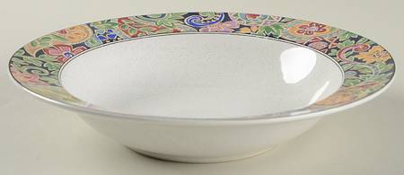 Paisley Mural Rim Soup Bowl