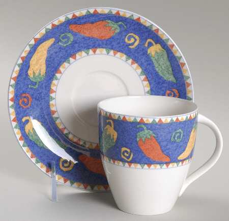 Pepper Patch Flat Cup & Saucer Set
