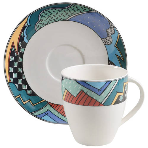 Rave Flat Cup & Saucer Set