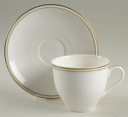 Royal Gold Flat Cup & Saucer Set