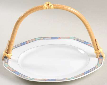 Southwest 5 3/8"-5 5/8" Bamboo Handled Serving Plate  HC