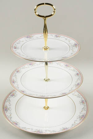 Spring Crest 13 7/8"-14 1/4" 3-Tiered Serving Tray(DP,SP,BB) HC