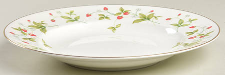 Strawberry Field Large Rim Soup Bowl