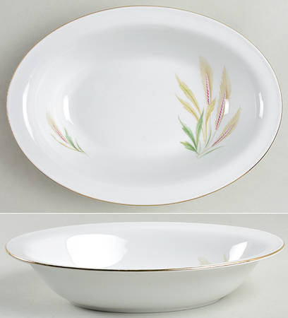 Drifting 9" Oval Vegetable Bowl
