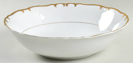 Gold Sharon 9" Round Vegetable Bowl by James Chatelaine