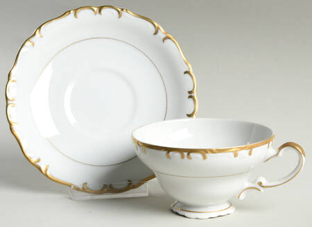 Gold Sharon Footed Cup & Saucer Set