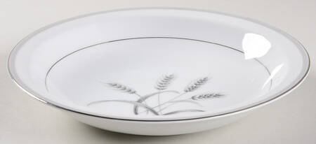 Grey Wheat Rim Soup Bowl