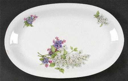 Lilac Time 14" Oval Serving Platter