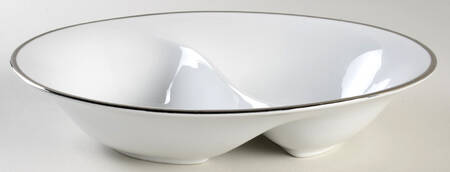 Moderne 10" Oval Divided Vegetable Bowl