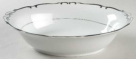 Silver Sharon 10" Oval Vegetable Bowl